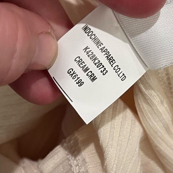 Band of the free nwt AVRIL Ivory MOCK NECK CROP TOP - Picture 9 of 11